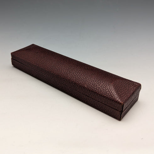 1955 British Vintage Yard O Red Sterling Silver Hexagon Propulsion Pencil Case